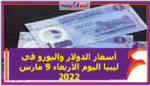 أسعار الدولار واليورو في ليبيا اليوم الأربعاء 9 مارس 2022 خلال التعاملات