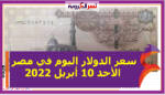 سعر الدولار اليوم في مصر الأحد 10 أبريل 2022