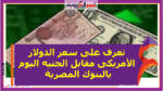 تعرف على سعر الدولار الأمريكى مقابل الجنيه اليوم بالبنوك المصرية