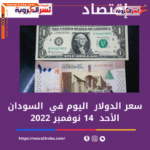 سعر الدولار اليوم في السودان الاثنين 14 نوفمبر 2022 بالتعاملات السوق السوداء.