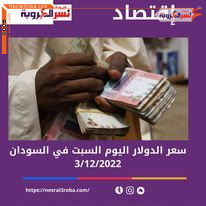 سعر الدولار اليوم في السودان السبت 3 ديسمبر 2022..لدى البنك المركزي