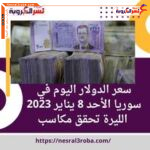 سعر صرف الدولار في سوريا الأحد 8 يناير 2023.. الليرة تحقق مكاسب