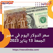 سعر الدولار اليوم في مصر الجمعة 13 يناير 2023.. الجنيه لم يستقر