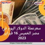 سعرعملة الدولار اليوم في مصر الخميس 16 فبراير 2023 بعد آخر صعود
