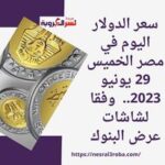 سعر الدولار اليوم في مصر الخميس 29 يونيو 2023.. وفقا لشاشات عرض البنوك