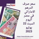 سعر صرف الدرهم الاماراتي في مصر اليوم السبت 22 يوليو 2023