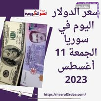 سعر الدولار اليوم في سوريا الجمعة 11 أغسطس 2023..هوت الليرة السورية مقابل العملة الخضراء