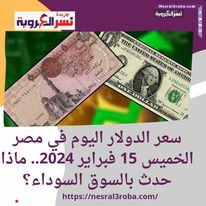 سعر الدولار اليوم في مصر الخميس 15 فبراير 2024..تراجعا طفيفًا في السوق السوداء