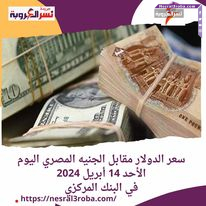 سعر الدولار مقابل الجنيه المصري اليوم الأحد 14 أبريل 2024..في البنك المركزي