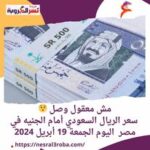 مش معقول وصل .. سعر الريال السعودي أمام الجنيه في مصر اليوم الجمعة 19 أبريل 2024