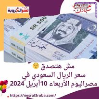مش هتصدق ..سعر الريال السعودي في مصراليوم الأربعاء 10أبريل 2024