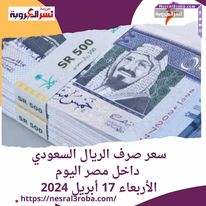 سعر صرف الريال السعودي داخل مصر اليوم.. الأربعاء 17 أبريل 2024